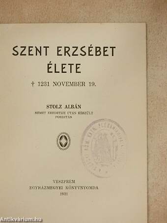 Szent Erzsébet élete