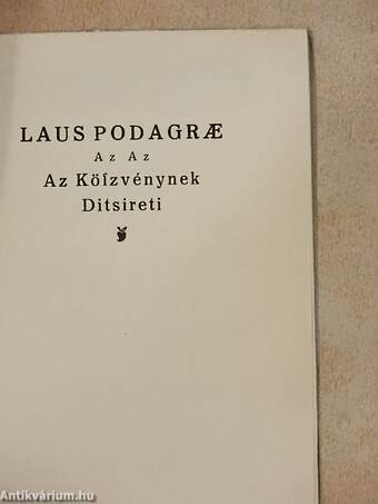 Laus Podagrae