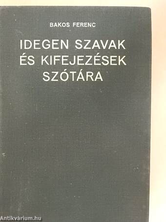 Idegen szavak és kifejezések szótára