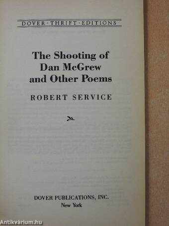 The Shooting of Dan McGrew and Other Poems