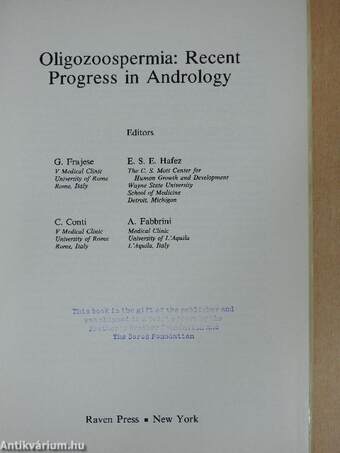 Oligozoospermia: Recent Progress in Andrology