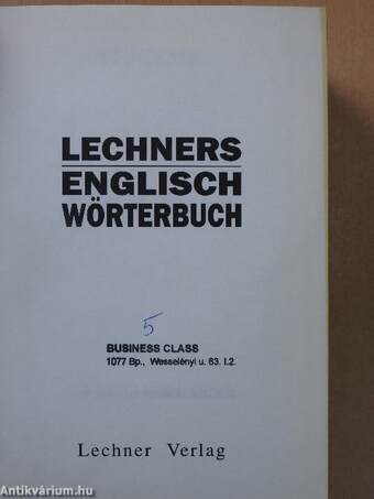 Englisch Wörterbuch