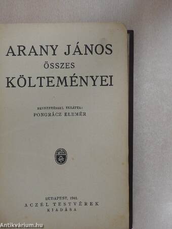 Arany János összes költeményei