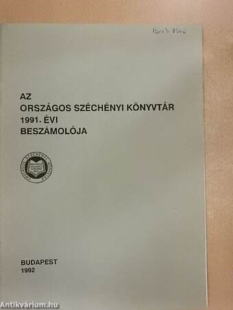 Az Országos Széchényi Könyvtár 1991. évi beszámolója