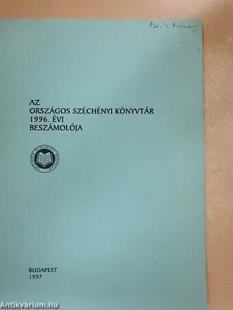 Az Országos Széchényi Könyvtár 1996. évi beszámolója