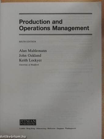 Production and Operations Management