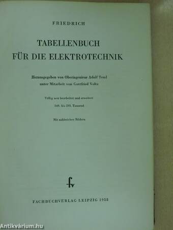 Tabellenbuch für die Elektrotechnik