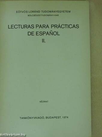 Lecturas Para Prácticas de Espanol II.