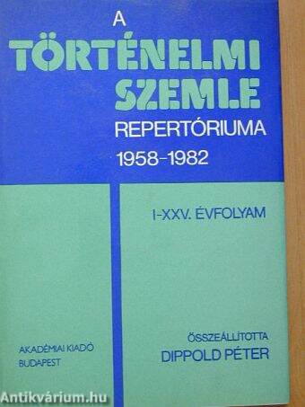 A Történelmi Szemle repertóriuma 1958-1982
