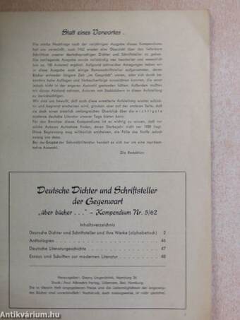 Deutsche Dichter und Schriftsteller der Gegenwart