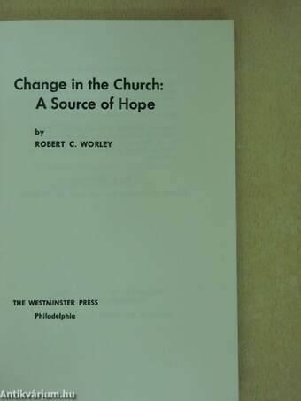 Change in the Church: A Source of Hope