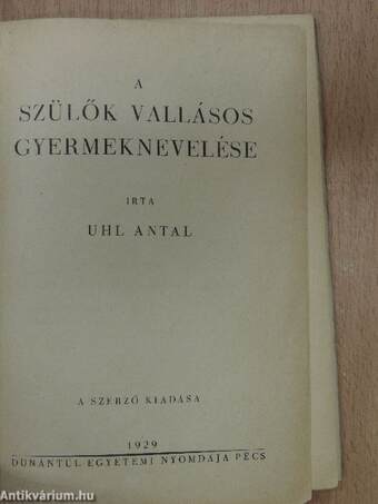 A szülők vallásos gyermeknevelése