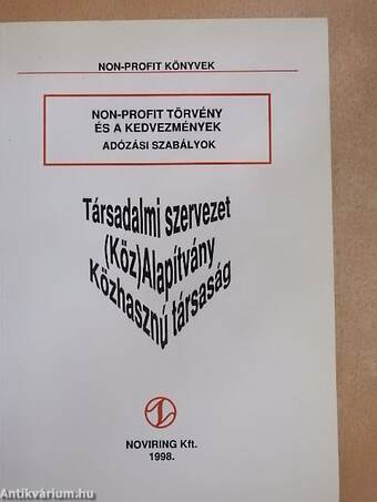 Non-profit törvény és a kedvezmények