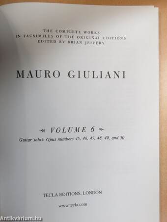 Mauro Giuliani - Volume 6.