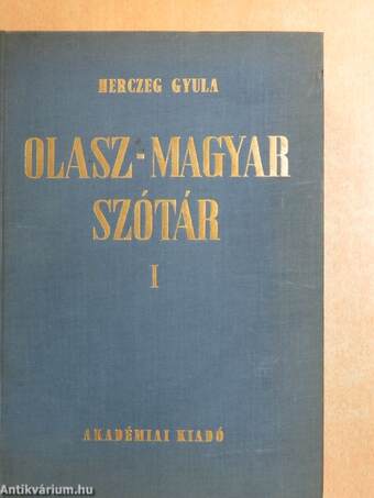 Olasz-magyar szótár I-II.