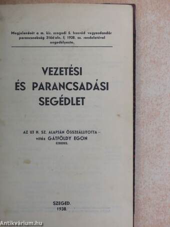 Vezetési és parancsadási segédlet