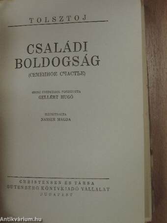 Ifjuságom regénye I-III./Családi boldogság