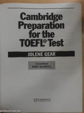 Cambridge Preparation for the TOEFL Test