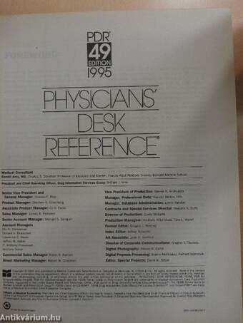 Physicians' Desk Reference 1995