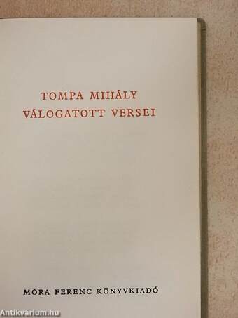 Tompa Mihály válogatott versei