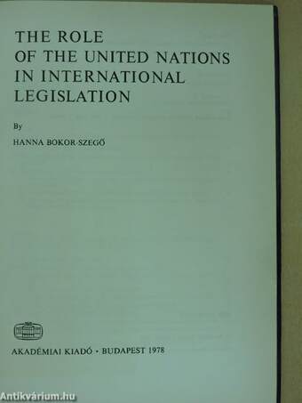 The Role of the United Nations in International Legislation