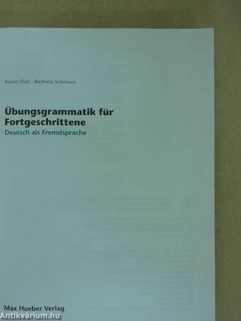 Übungsgrammatik für Fortgeschrittene