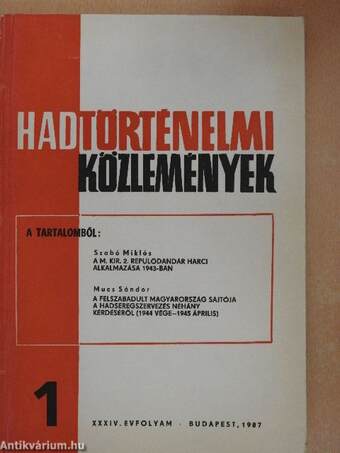 Hadtörténelmi Közlemények 1987/1-4.