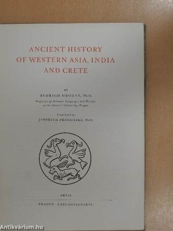 Ancient History of Western Asia, India and Crete