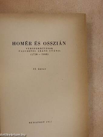 Homér és Osszián II.