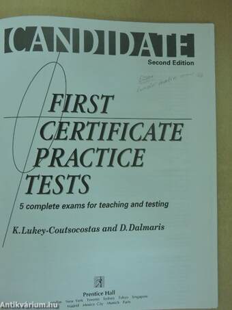 Candidate - First Certificate Practice Tests