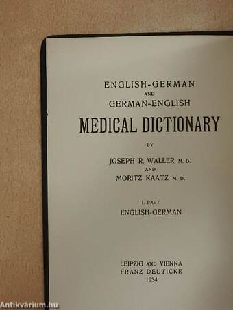 English-German/German-English Medical Dictionary I. English-German (töredék)