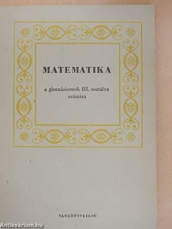 Matematika III.