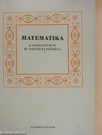 Matematika IV.