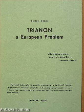 Trianon: a European Problem