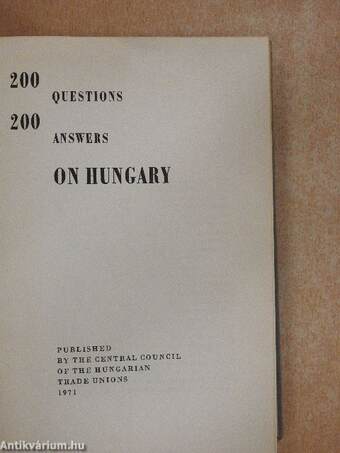 200 Questions 200 Answers on Hungary