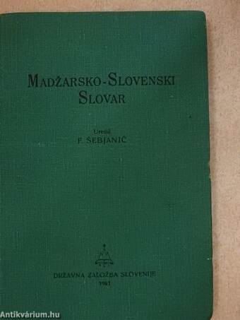 Madžarsko-Slovenski Slovar