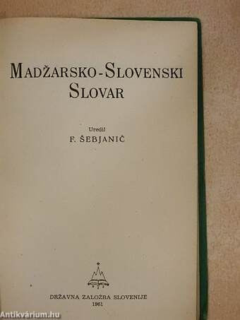 Madžarsko-Slovenski Slovar