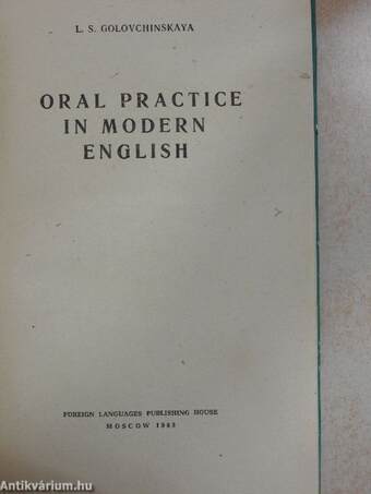 Oral practice in modern english