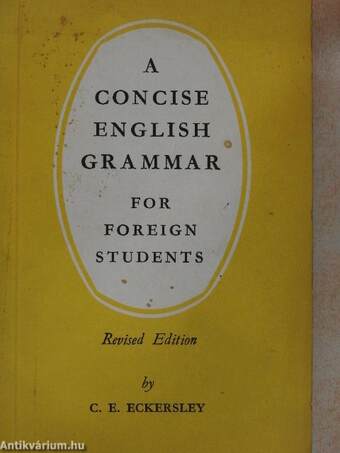 A Concise English Grammar for Foreign Students