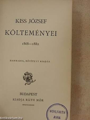 Kiss József költeményei