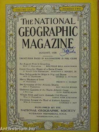 The National Geographic Magazine August 1936