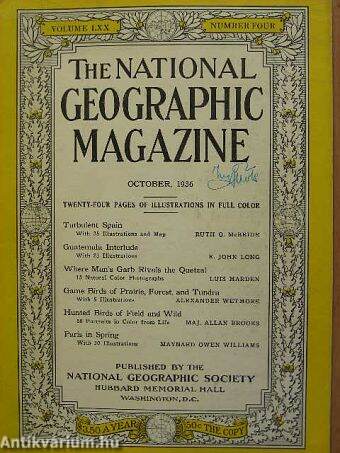 The National Geographic Magazine October 1936