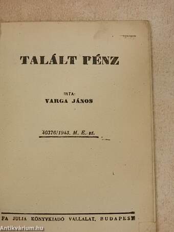 Talált pénz