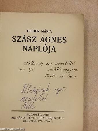 Szász Ágnes naplója