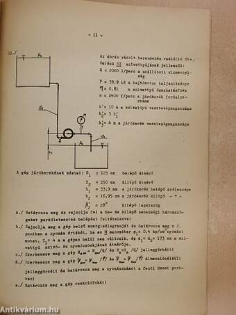 Áramlástechnikai gépek példatár