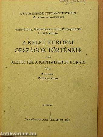 A kelet-európai országok története I/2. (töredék)