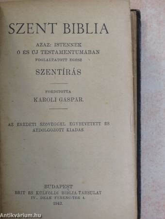 Szent Biblia