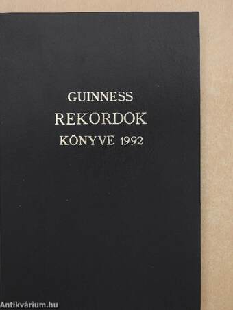 Guinness rekordok könyve 1992.