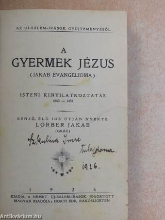 A gyermek Jézus