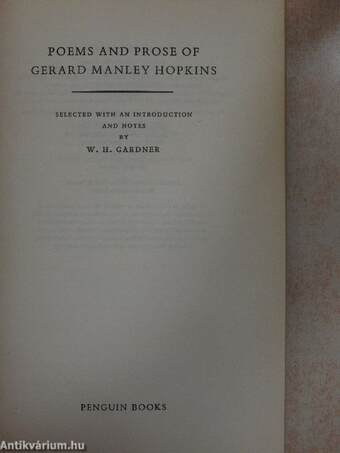 Poems and Prose of Gerard Manley Hopkins